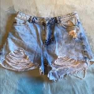 Top shop jean shorts